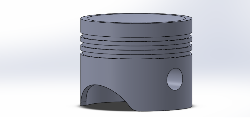 a rigid cylinder with a movable piston