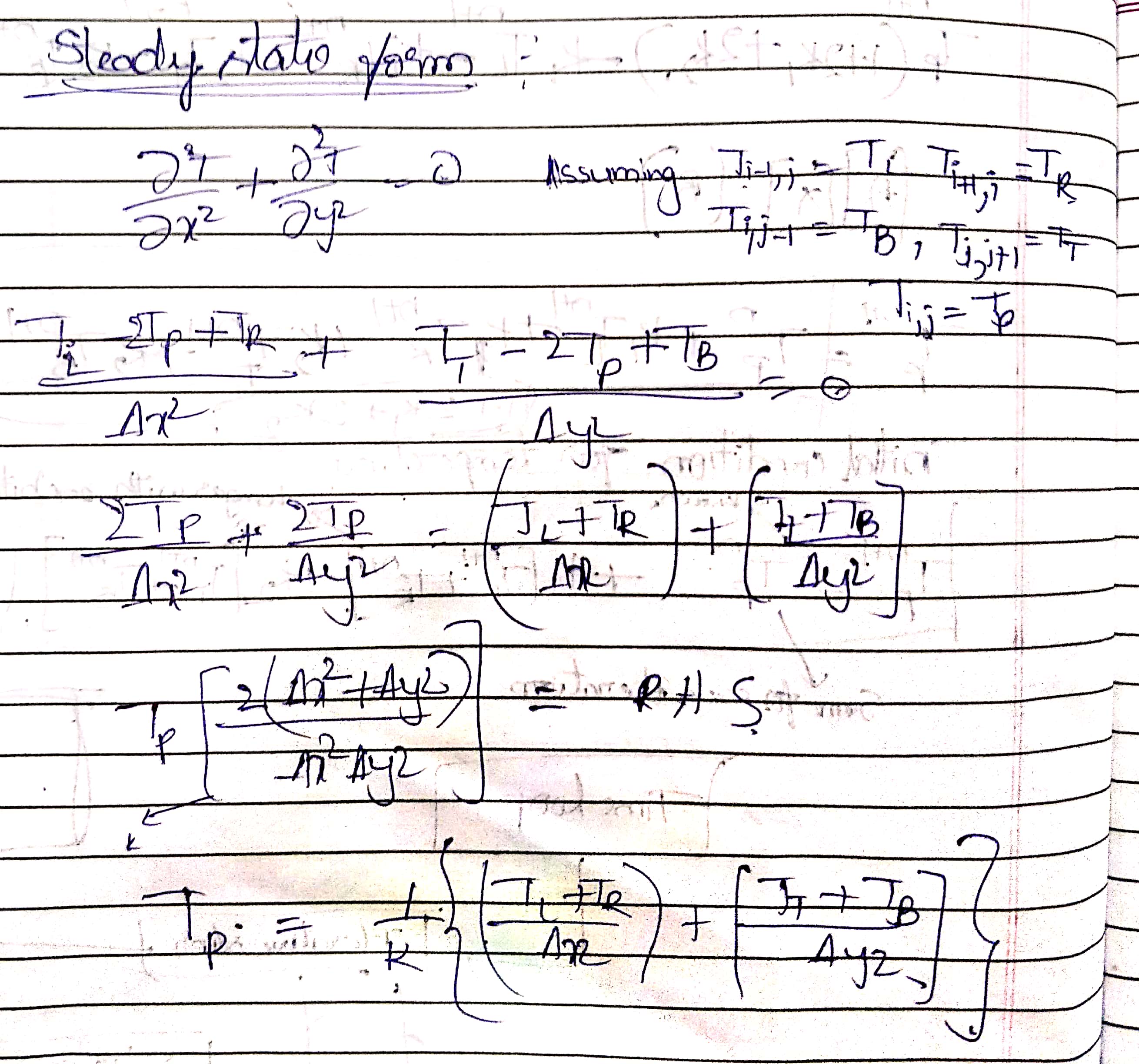 Solving 2 D Heat Conduction Equation Both Steady State And