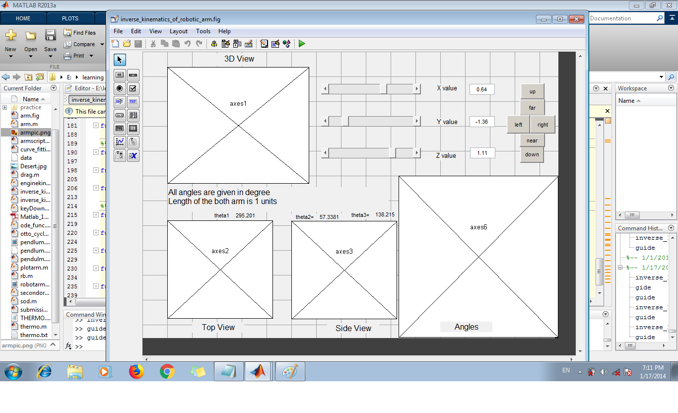 MATLAB and GUI with inverse kinematics of robotic arm : Skill-Lync