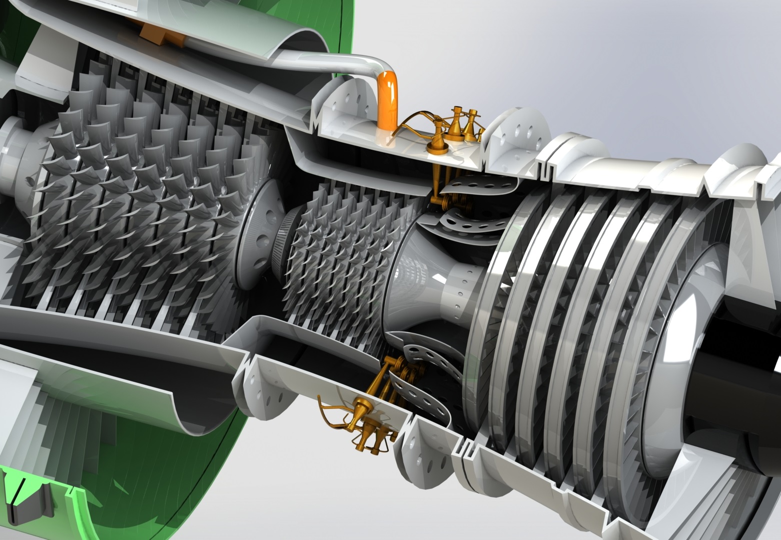 Turbofan Jet Engine Design and Modelling (Independent Project)- SOLIDWORKS