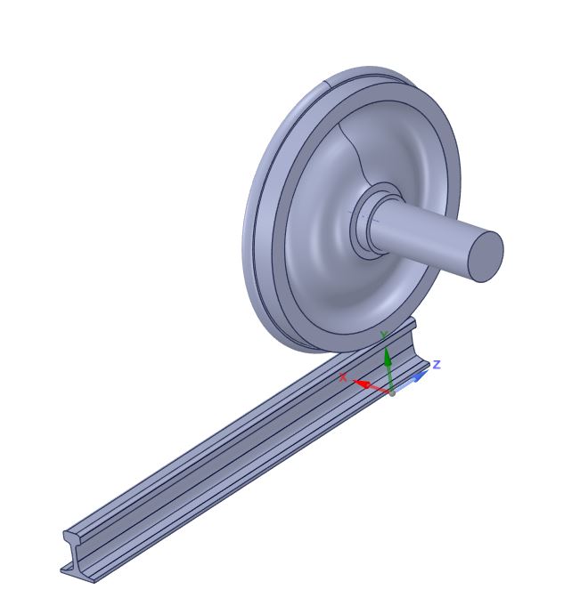 Rail wheel and track Simulation using ANSYS Workbench Projects