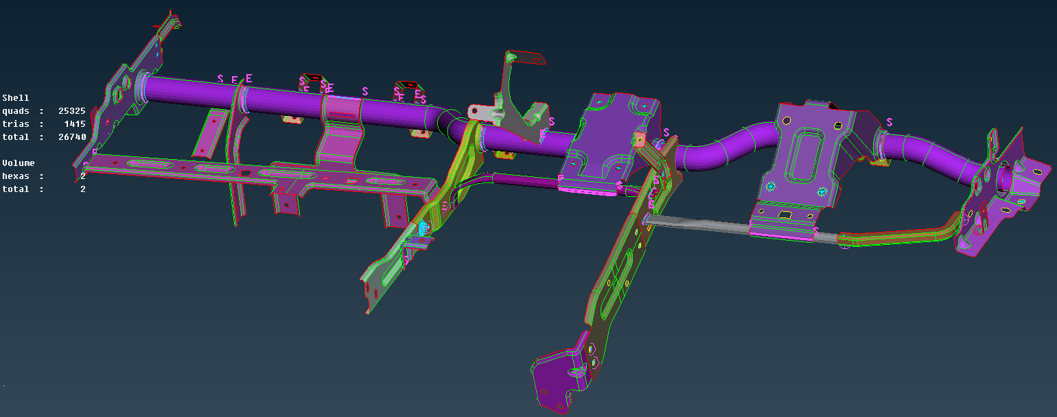 Connnection Representation of Cross Car Beam Assembly Projects