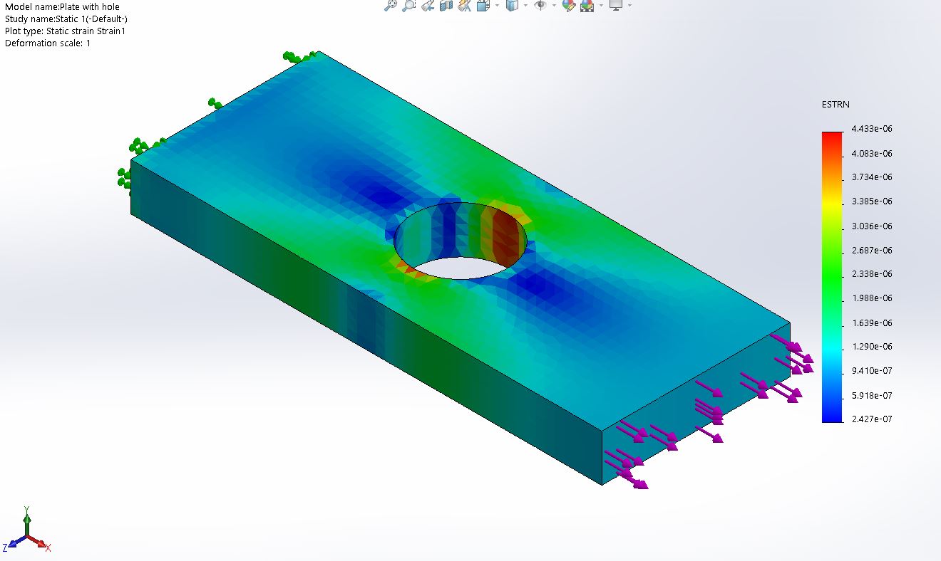 Static Analysis on Two Models of Plate with Holes using SolidWorks ...