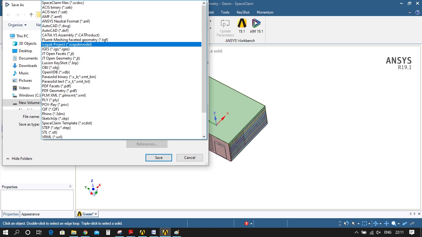 ansys workbench spaceclaim