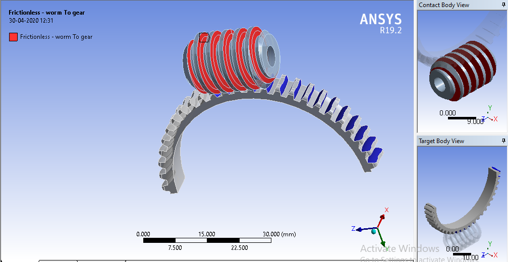 WORM GEAR ANALYSIS - Projects - Skill-Lync